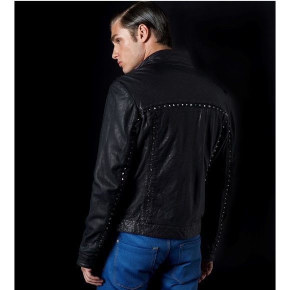 Black vintage leather jacket - Picture 3 of 6
